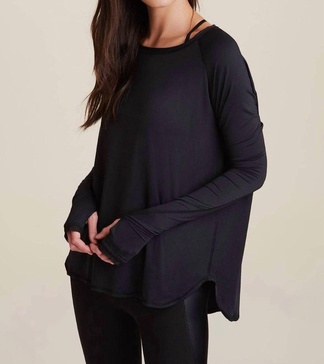fractal raglan tee in black