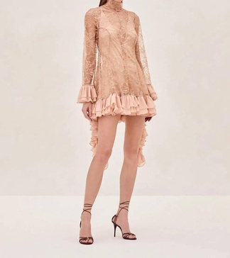 aliya short dress in fawn