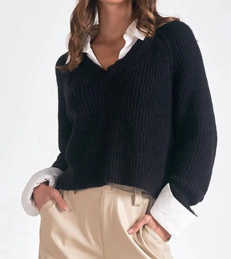 kasha sweater in black