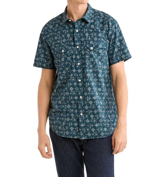 laramie short sleeve shirt in mesilla blue