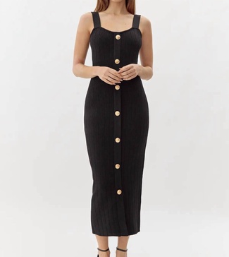 gayle knit pencil dress in black