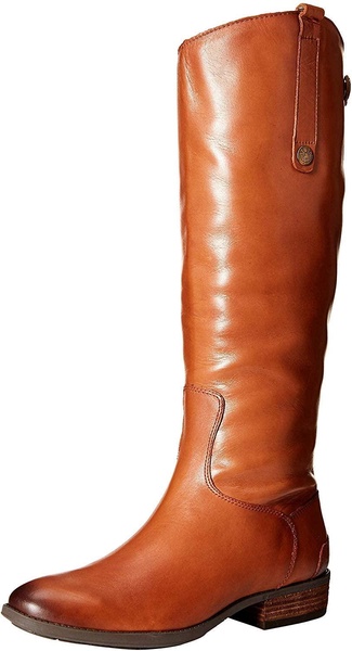 Sam Edelman Penny 2 Wide Calf Leather Riding Boot Whiskey 4 M