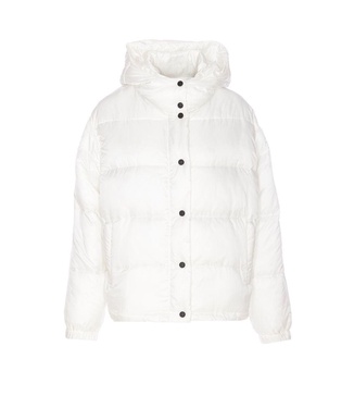 'down Jacket With Logo Patch