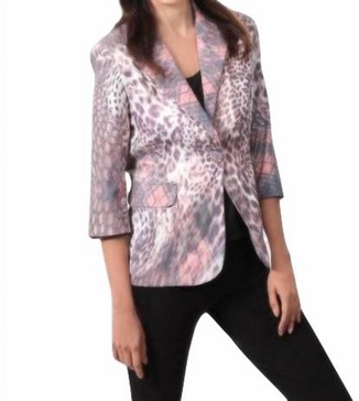 wild wanderlust blazer in cream/pink