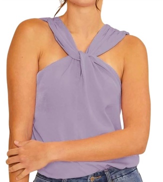 iris halter blouse in violet