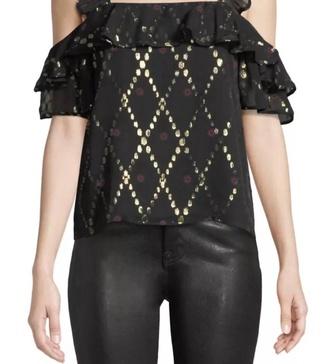 willow blouse in black