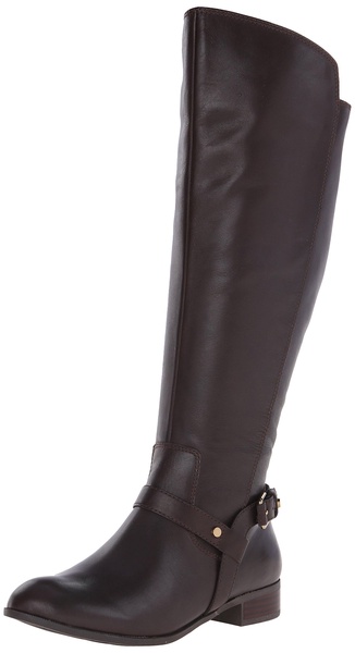 Anne Klein Women's Kahlan Wide Calf Leather Riding Boot