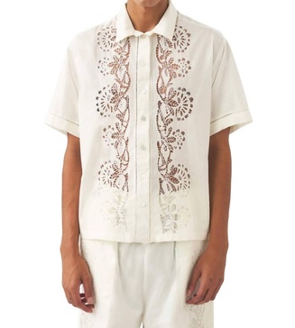 aloha shirt in cream