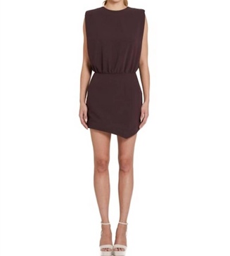 aisling mini dress in cocoa