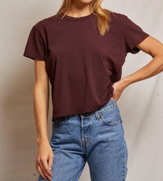 harley boxy crew tee in blackberry