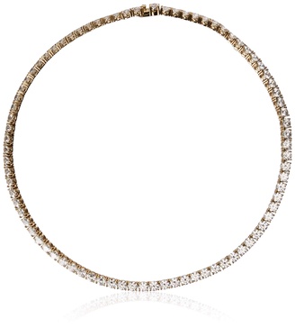 Amazon Essentials Platinum Plated Sterling Silver Tennis Necklace set with Round Cut Infinite Elements Cubic Zirconia , (previously Amazon Collection)