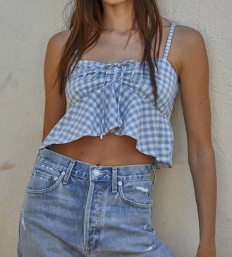 winslow crop top in blue