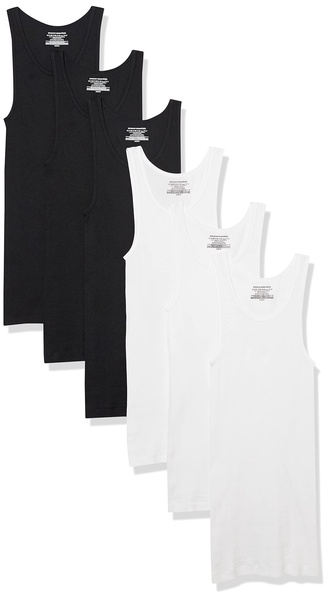 Amazon Essentials Men's Tank Undershirts, Pack of 6