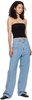 Blue Low Waist Wide Leg Jeans
