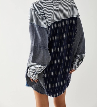 railroad dreams top in indigo combo