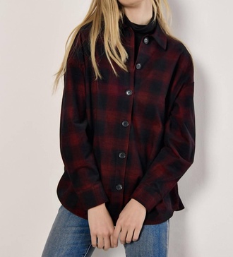 red check corduroy shirt