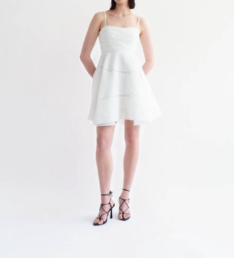 cinque jacquard mini dress in ivory