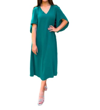 meredith midi dress in peacock