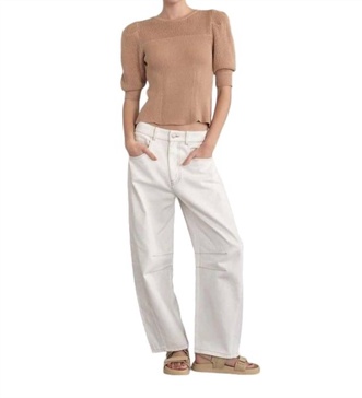 barrel jeans in cream