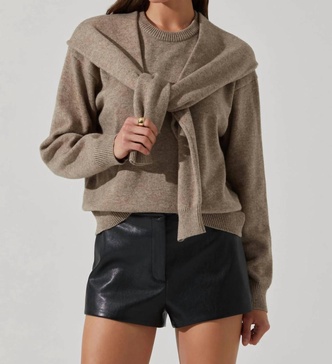delrin sweater in taupe