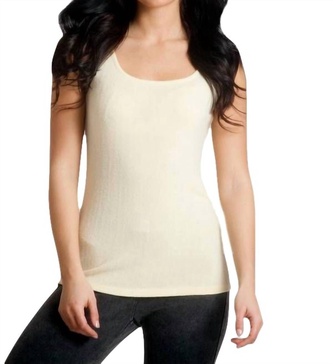 jackie kashmira tank in yellow