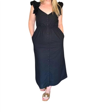 eleanor midi dress in black