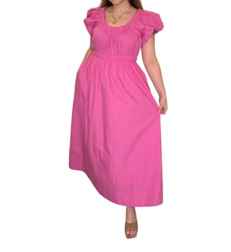 melanie midi dress in orchid poplin