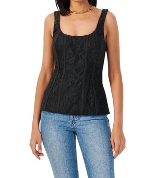rosario corset top in black