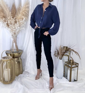 drawcord waist shirt in nautical