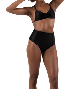 hot pants bikini bottom in black