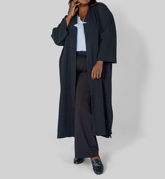 kyoto woven jacket in black check