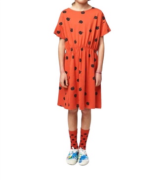 poma all over dress in red