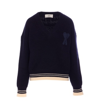 Ribbed V Neck Sweater