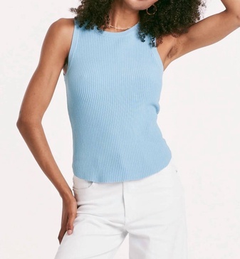 cora tank in dusty blue