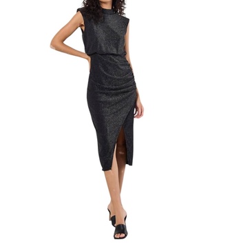 metallic dress in black