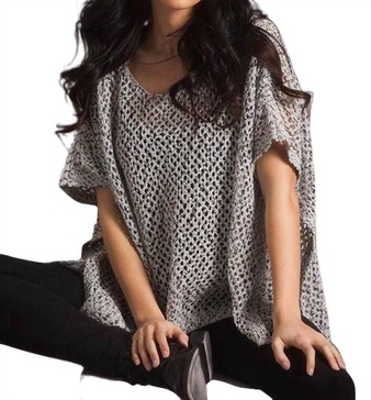 crochet poncho in frost