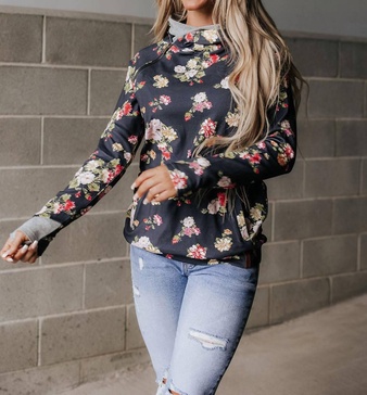 double hood sweatshirt in over the moon