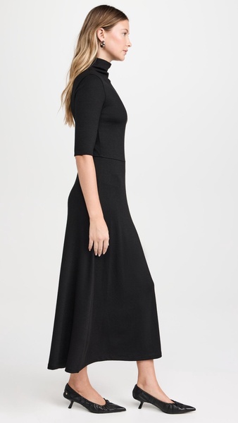 Vince Women's Elbow Sleeve Turtleneck Dress