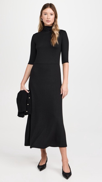 Vince Women's Elbow Sleeve Turtleneck Dress