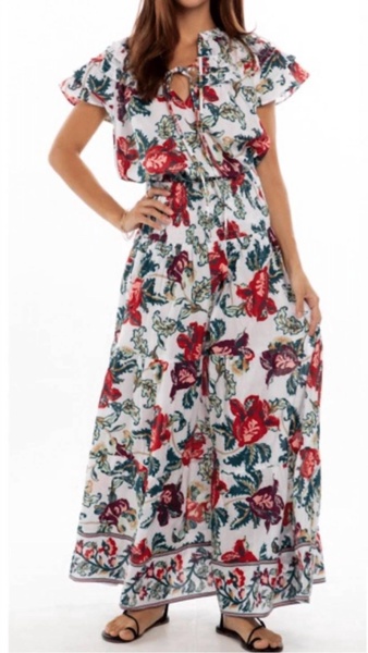 isabel maxi skirt in holiday flowers