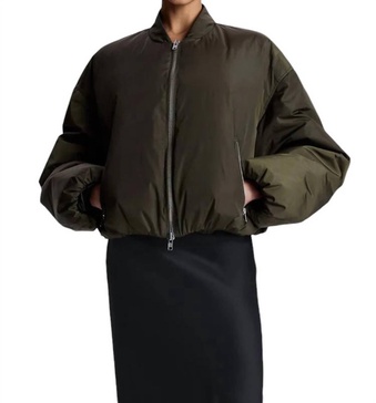 zane jacket in deep olive