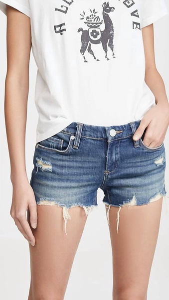 the astor raw hem deinm shorts in shake it out