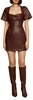 AMUR Women's Joey Leather Mini Dress
