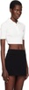 White Cropped Knit Polo