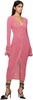 Pink Button Midi Dress