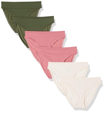 Amazon Essentials Women's High Cut Underwear, Pack of 6