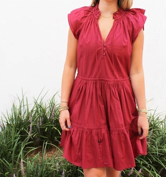 aimee dress in maroon