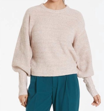 morenci knit sweater in heather metallic