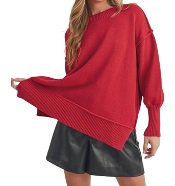 ina sweater in red