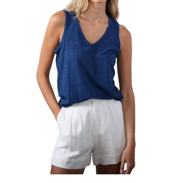 v-neck tank top in naval